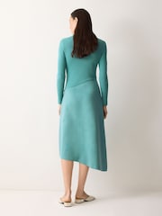 Jigsaw Blue Knit And Jersey Dress - Image 2 of 7
