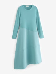 Jigsaw Blue Knit And Jersey Dress - Image 7 of 7