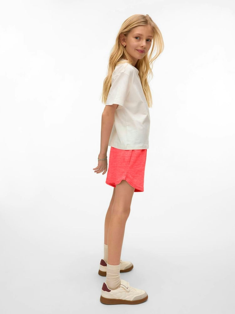 VERO MODA Pink Mid Rise Jersey Sweat Shorts - Image 2 of 3