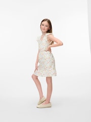 VERO MODA White Floral Frill Short Dress - Image 1 of 4