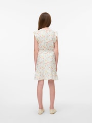 VERO MODA White Floral Frill Short Dress - Image 2 of 4