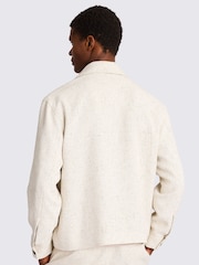 MOSS Natural Neutral Cuban Texture Overshirt - Image 2 of 4