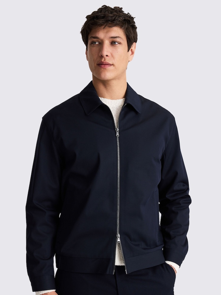 MOSS Blue Harrington Jacket - Image 1 of 5 MOSS Blue Harrington Jacket - Image 1 of 5