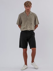 Religion Black Elasticated Chino Shorts - Image 2 of 6