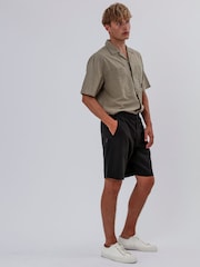 Religion Black Elasticated Chino Shorts - Image 3 of 6