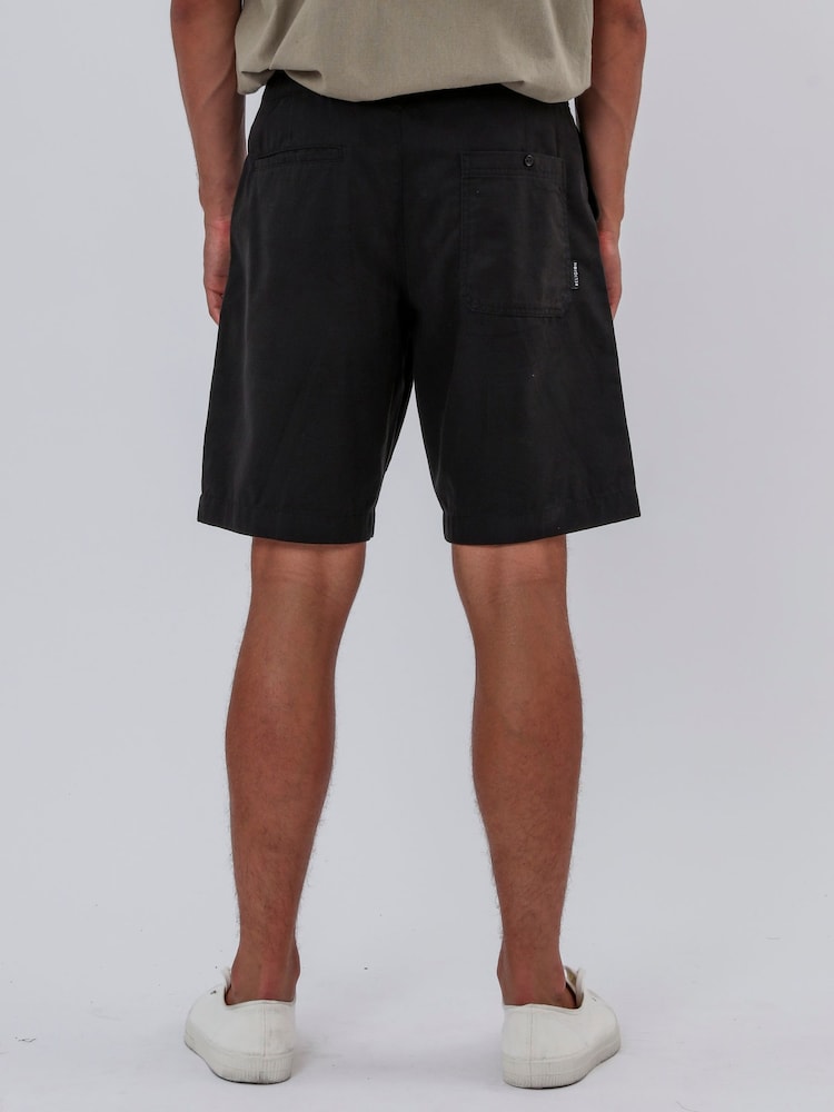 Religion Black Elasticated Chino Shorts - Image 6 of 6