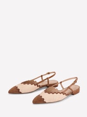 Boden Natural Ric Rac Detail Pointed Flats - Image 2 of 4