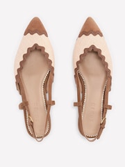 Boden Natural Ric Rac Detail Pointed Flats - Image 3 of 4
