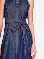 Boden Blue Sleeveless Denim Dress - Image 2 of 5