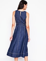 Boden Blue Sleeveless Denim Dress - Image 3 of 5