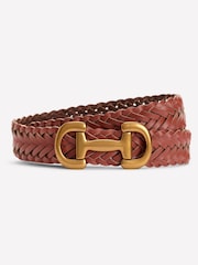 Boden Brown Woven Snaffle Belt - Image 1 of 3