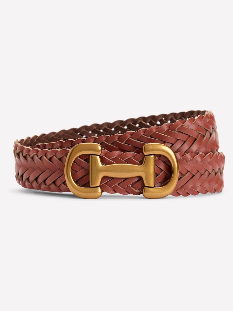 Boden Brown Woven Snaffle Belt - Image 1 of 3 Boden Brown Woven Snaffle Belt - Image 1 of 3