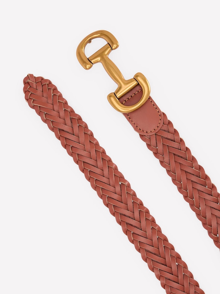 Boden Brown Woven Snaffle Belt - Image 2 of 3 Boden Brown Woven Snaffle Belt - Image 2 of 3