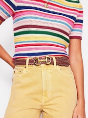 Boden Brown Woven Snaffle Belt - Image 3 of 3