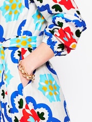 Boden Blue Jenna 100% Linen Shirt Dress - Image 3 of 6