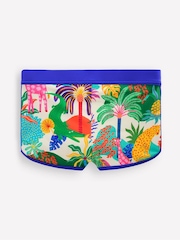 Boden Cream Patterned Swim Shorts - Image 2 of 3