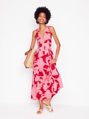Boden Pink Bolt Olympia Jersey Maxi Dress - Image 1 of 5