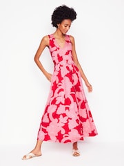 Boden Pink Bolt Olympia Jersey Maxi Dress - Image 4 of 5