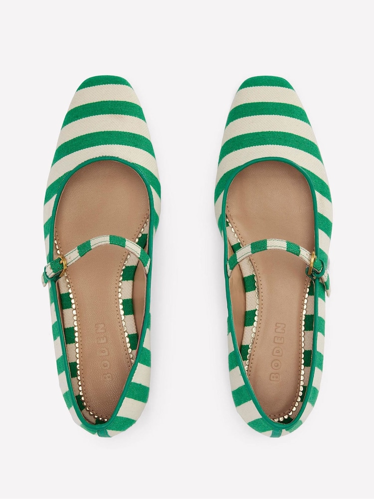 Boden Green Penelope Mary Jane Flats - Image 5 of 5