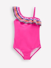 Boden Pink Lila One Shoulder Swimsuit - Image 2 of 4