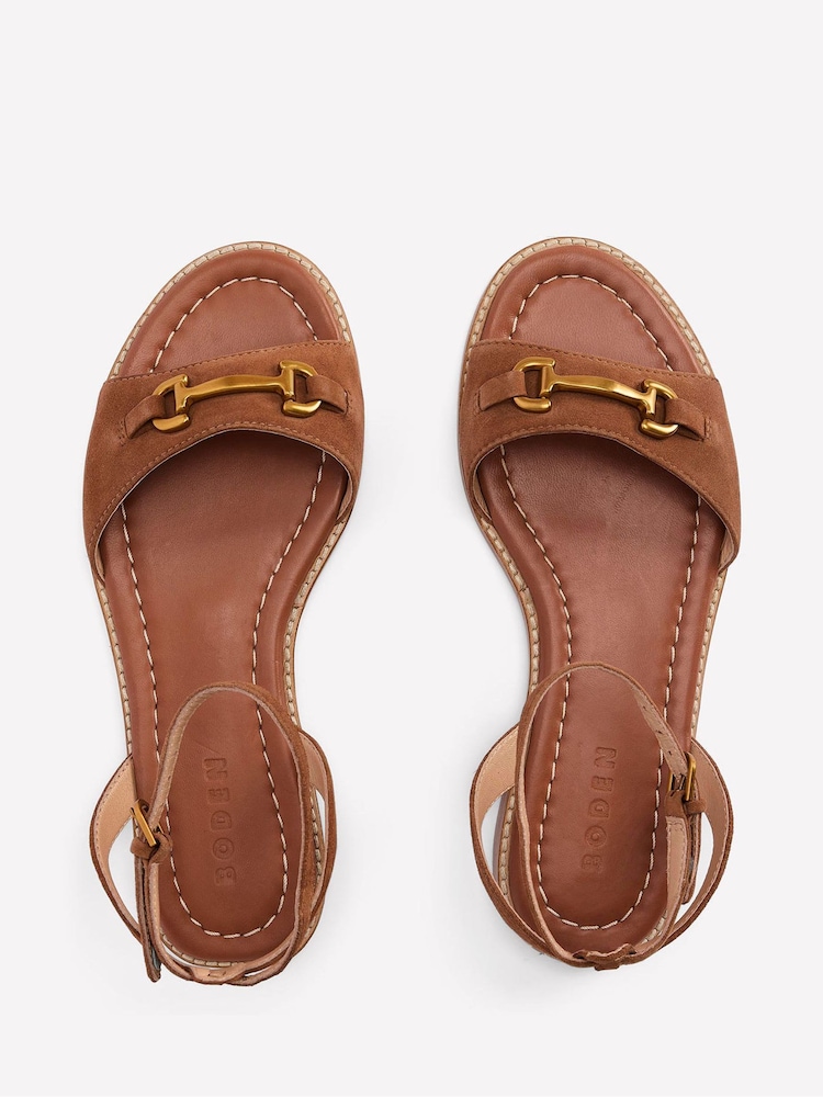 Boden Brown Iris Snaffle Flat Sandals - Image 4 of 5