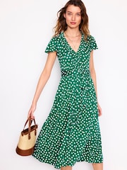 Boden Green Nicola Jersey Tea Dress - Image 1 of 1