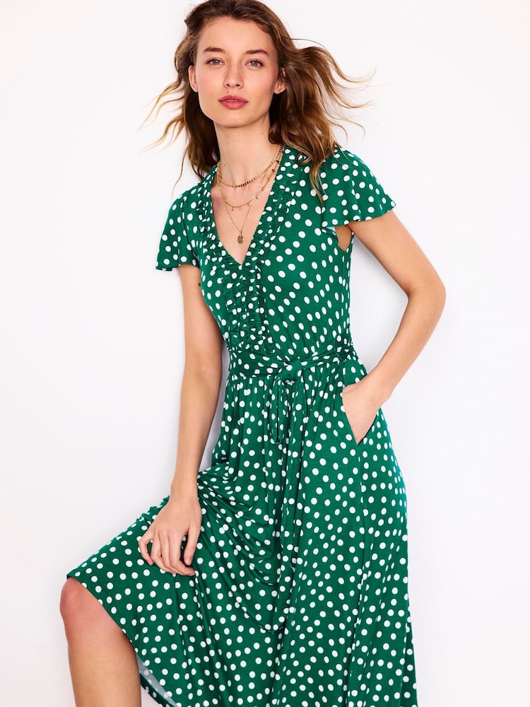 boden nicola jersey tea dress Boden Ivory Nicola Floral Jersey Tea Midi Dress