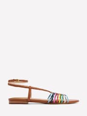 Boden Red Multi Strap Flat Sandals - Image 2 of 5
