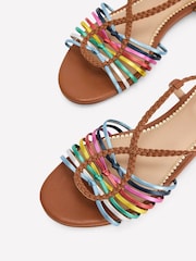 Boden Red Multi Strap Flat Sandals - Image 5 of 5