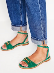 Boden Green Iris Snaffle Flat Sandals - Image 1 of 5