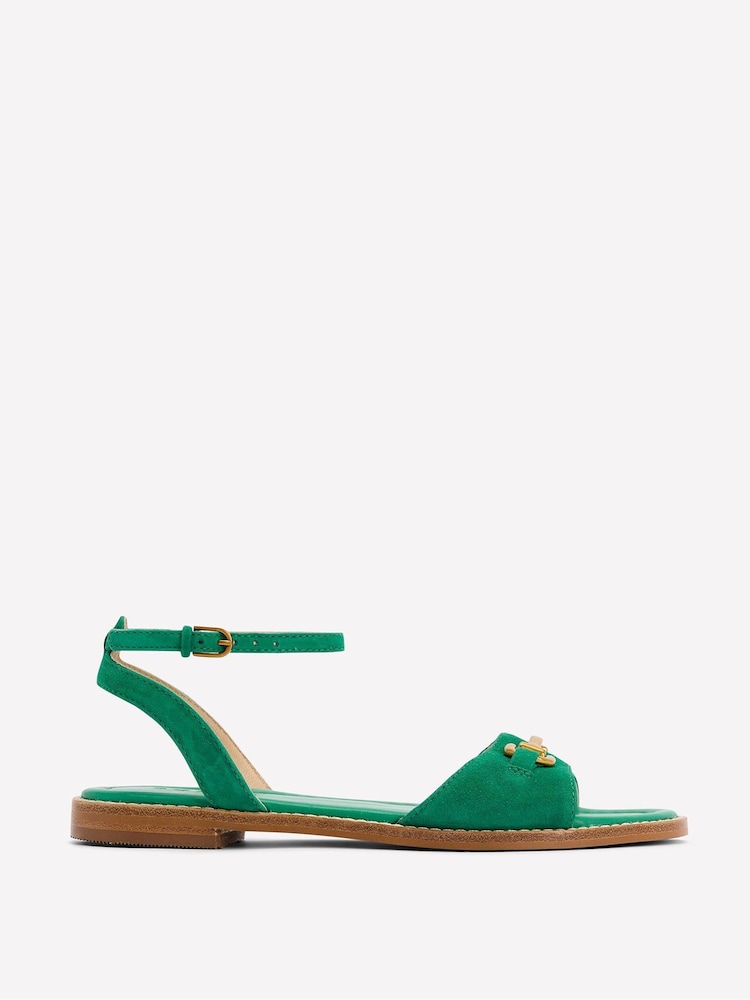Boden Green Iris Snaffle Flat Sandals - Image 2 of 5