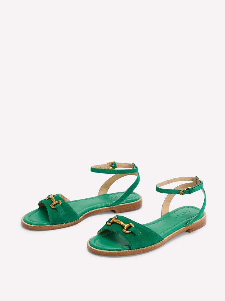 Boden Green Iris Snaffle Flat Sandals - Image 3 of 5
