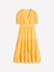 Boden Yellow Anna Tiered Midi Dress - Image 7 of 7