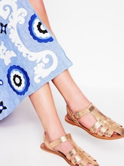 Boden Gold Fisherman Flat Sandals - Image 1 of 5