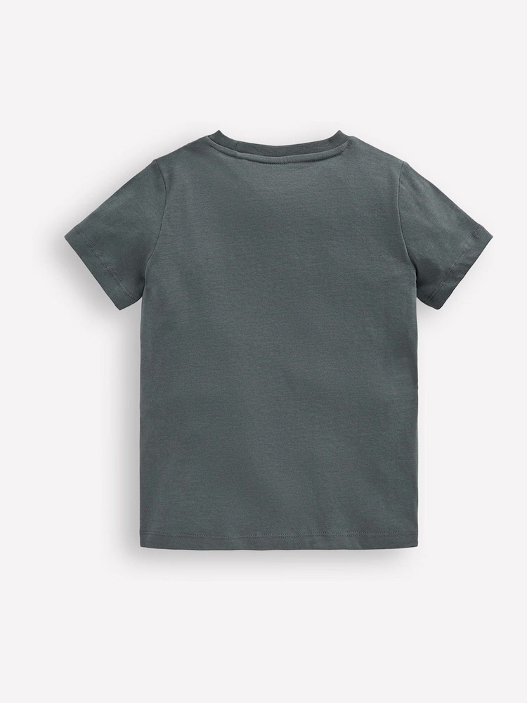 Boden Grey 100% Cotton Glow In The Dark T-Shirt - Image 2 of 3