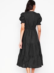 Boden Black Anna Tiered Midi Dress - Image 2 of 4