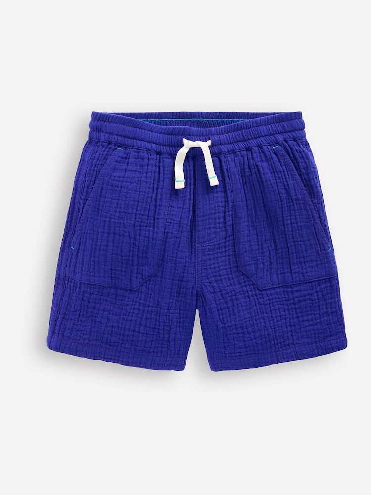 Boden Blue Double Cloth Shorts - Image 1 of 3 Boden Blue Double Cloth Shorts - Image 1 of 3