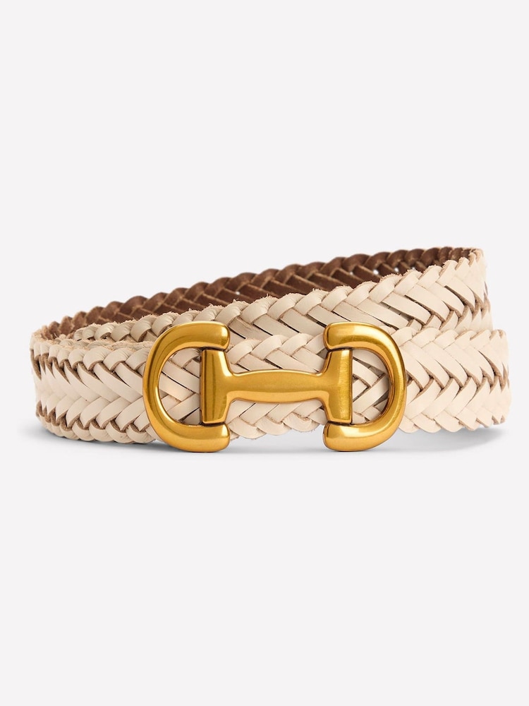 Boden Cream Woven Snaffle Belt - Image 1 of 3