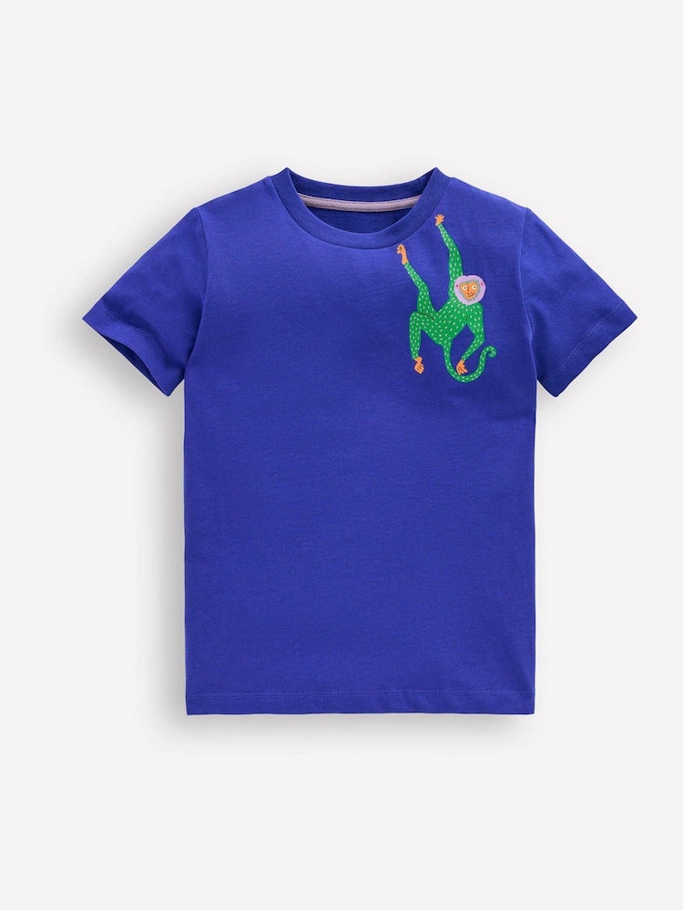Boden Blue 100% Cotton Front & Back Graphic T-Shirt - Image 1 of 3