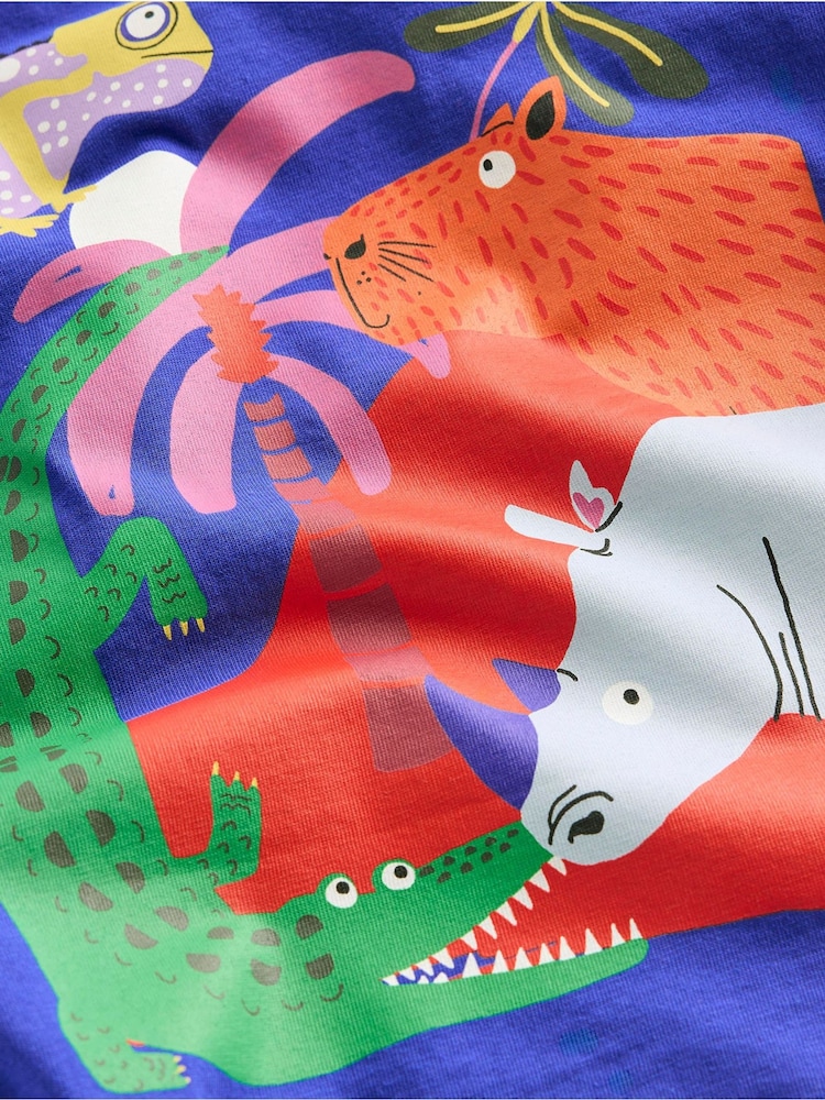 Boden Blue 100% Cotton Front & Back Graphic T-Shirt - Image 3 of 3