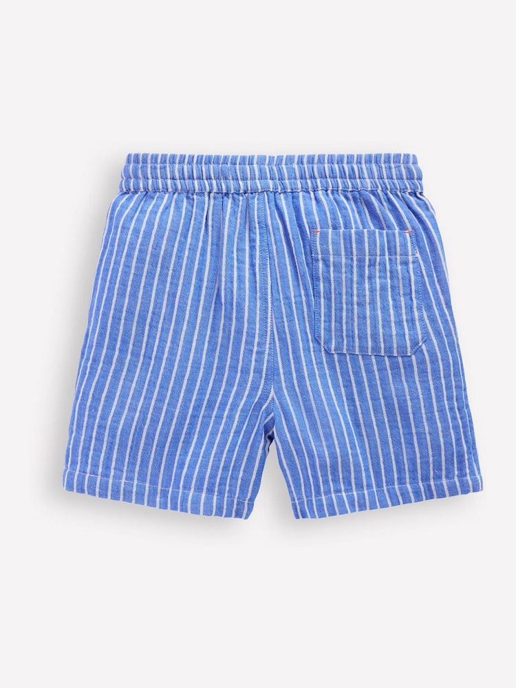 Boden Blue Chrome Double Cloth Shorts - Image 2 of 3 Boden Blue Chrome Double Cloth Shorts - Image 2 of 3