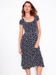 Boden Blue Dark Samantha Scoop Jersey Dress - Image 1 of 4