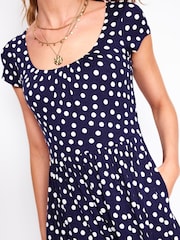 Boden Blue Dark Samantha Scoop Jersey Dress - Image 2 of 4