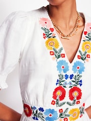 Boden White Anna Tiered Midi Dress - Image 3 of 8