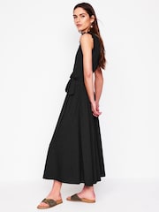 Boden Black Aria Broderie Trim Midi Dress - Image 4 of 4