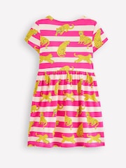 Boden Pink 100% Cotton Heart Pocket Fun Jersey Dress - Image 2 of 3