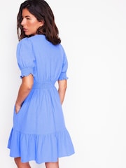 Boden Blue Anna Double Cloth 100% Cotton Short Dress - Image 2 of 6
