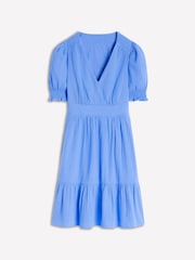 Boden Blue Anna Double Cloth 100% Cotton Short Dress - Image 6 of 6