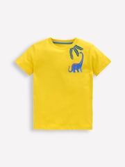 Boden Yellow 100% Cotton Front & Back Graphic T-Shirt - Image 1 of 3