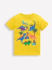 Boden Yellow 100% Cotton Front & Back Graphic T-Shirt - Image 2 of 3
